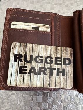Brown Leather Trifold Wallet